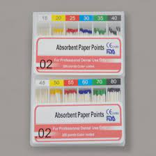 Absorbent Paper Points. Colour Coded. 200/Box