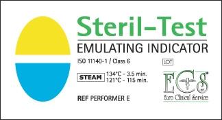 ECS Sterile Test Emulating Indicator Class 6. 250/Box