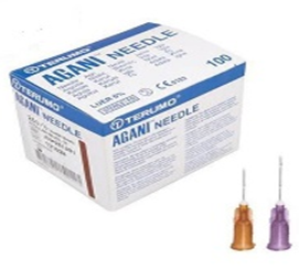 Agani Terumo Irrigation Needles. Individually wrapped in a sterile pack Colour coded for easy identification 100/box