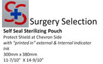 STERILIZING POUCHES. 300X380MM. 200/box ( 5 boxes per carton)